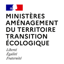 Logo Ministère Transition Écologique et Aménagement du Territoire Logo du Ministère de l'Aménagement du Territoire et de la Transition Écologique, avec devise Liberté Égalité Fraternité.